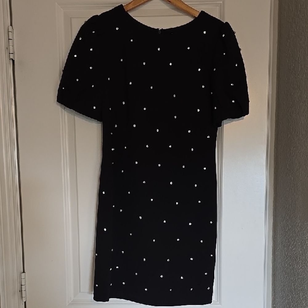 She+Sky Rhinesone Black Dress